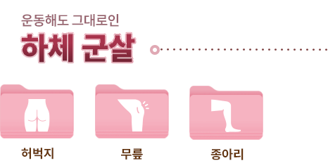 운동해도 그대로인 하체 군살