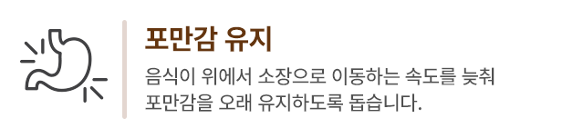 포만감 유지